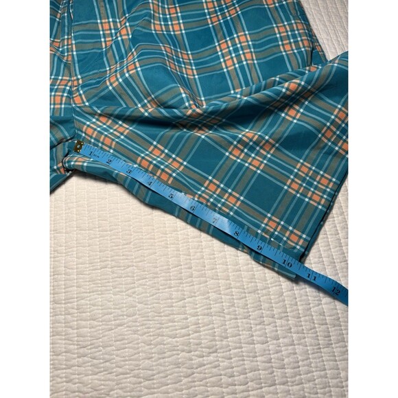 Men’s Callaway Golf Shorts Plaid 42 Green Orange - Picture 6 of 8